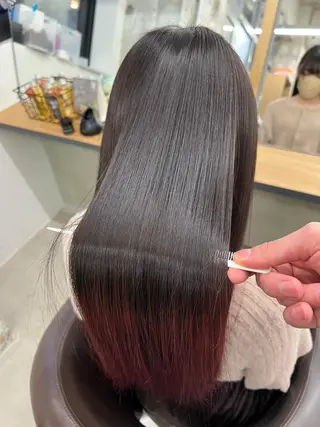 カラー パーマ ヘアアレンジ セミロング 【ヘアケア特化型】 newi天王寺のヘアスタイル