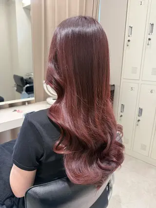 ロング カラー haru 髪質改善サロンのヘアスタイル