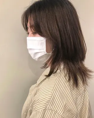 セミロング 髪質改善/レイヤー/ お顔まわり/Ami.のヘアスタイル