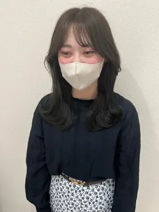 ミディアム カラー 外国人対応 佐久間のヘアスタイル