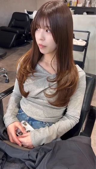 ロング カラー 城 慎太郎のヘアスタイル