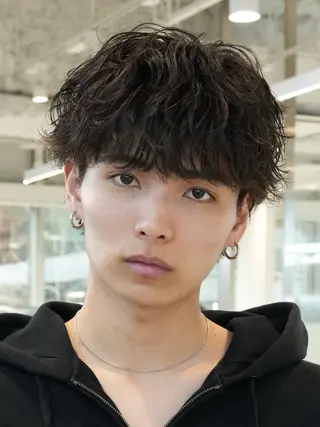 パーマ メンズ fifth park 六反穂 龍介のヘアスタイル