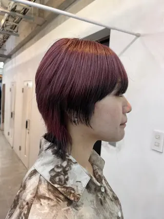 ショート カラー ダブルカラー メンズパーマ大成のヘアスタイル