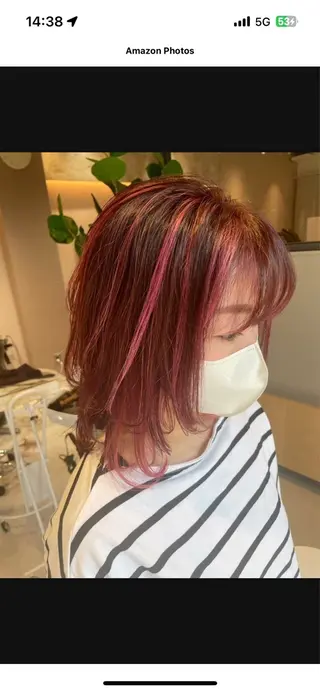ミディアム カラー レイヤーカット/美髪 矯正🫧/中本輝人のヘアスタイル