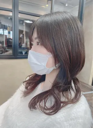 ロング カラー ヘアアレンジ 清楚/韓国 風/レイヤー/拓朗のヘアスタイル