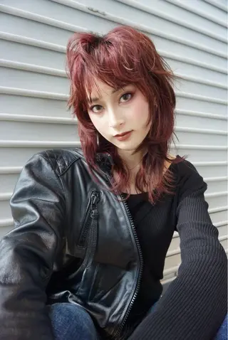 セミロング カラー 名古屋ダブルカラー DEAN石川理子のヘアスタイル