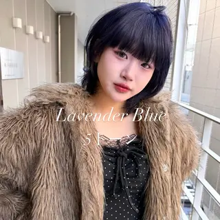 ショート カラー ヘアアレンジ 青髪特化🩵 ダブルカラーのヘアスタイル
