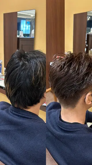 カラー メンズ Sae/クロスパーマ /盛れる顔周りのヘアスタイル