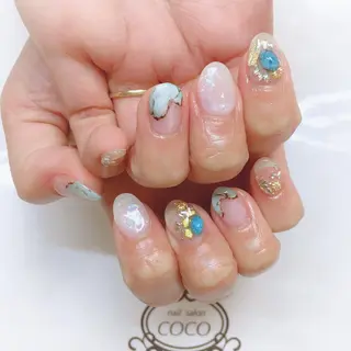 ショート カラー パーマ ヘアアレンジ メンズ キッズ ネイル マツエク・マツパ nail Berunaのネイルデザイン
