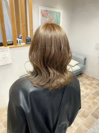 ミディアム カラー 上田 真聖のヘアスタイル