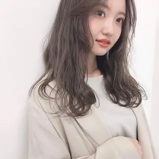 ロング カラー レイヤー🇰🇷小顔 見せ顔周り💕トモミのヘアスタイル