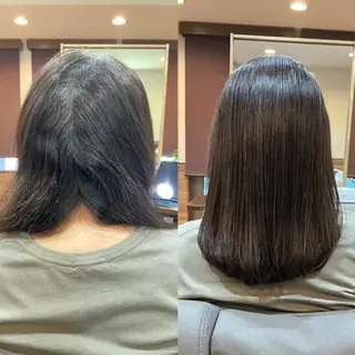 ミディアム Annon プライベートサロンのヘアスタイル