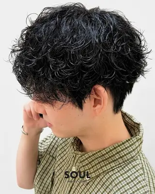 パーマ メンズ 安部 真弘のヘアスタイル