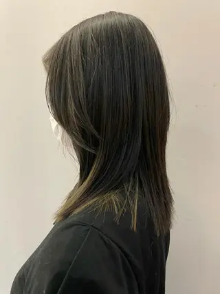 ミディアム カラー 林 季香のヘアスタイル
