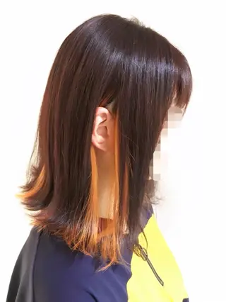 ミディアム カラー ヘアアレンジ 熊谷 奈菜のヘアスタイル