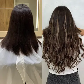 ロング カラー ヘアアレンジ マツエク・マツパ TATSUYA アートディレクターのヘアスタイル