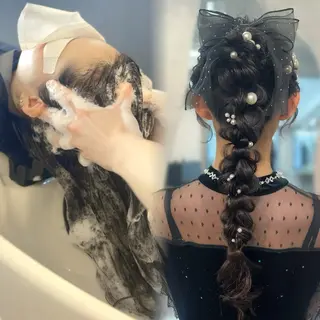 ロング ヘアアレンジ ヘアメイク/髪質改善 🎀Moeri🎀のヘアスタイル