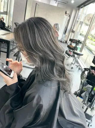 ロング カラー パーマ ヘアアレンジ メンズ キッズ ネイル マツエク・マツパ エビスザキレン／メン ズ／心斎橋🌳のヘアスタイル