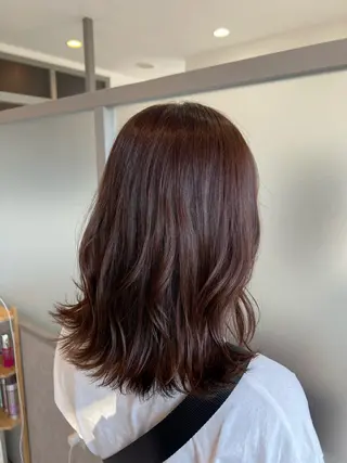 セミロング カラー 美髪矯正/髪質改善 🌼 原田 愛弓のヘアスタイル