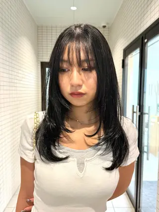 セミロング 色落ち特化/似合わせ カット🎼MEIのヘアスタイル
