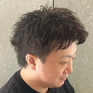 パーマ メンズ 【束感セット】 あおいのヘアスタイル
