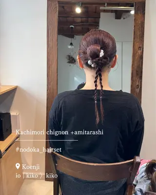 セミロング ヘアアレンジ お呼ばれセット🕊️ 高円寺/太田和のヘアスタイル