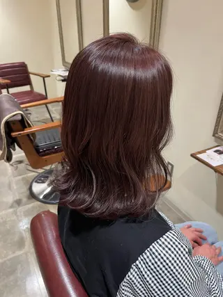ミディアム カラー ヘアアレンジ 西川 舞彩のヘアスタイル