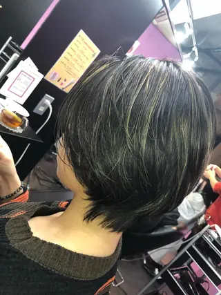 ショート カラー ハイライト/髪質改善 ans/黒木 和大のヘアスタイル