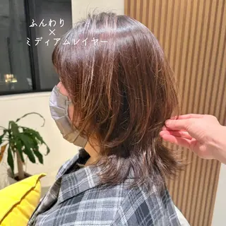 ミディアム フカマチケイコ/本厚 木/ミディアム/艶髪のヘアスタイル