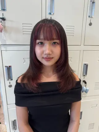 ミディアム 盛れる透明感カラー ♡ayana♡のヘアスタイル