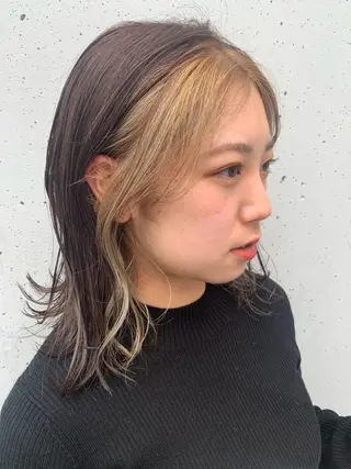 ミディアム カラー 似合わせスタイル/ 小川千波のヘアスタイル