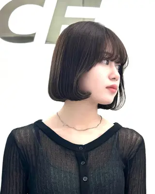 ショート カラー ヘアアレンジ 縮毛矯正🤍 ボブ/ HIKARIのヘアスタイル