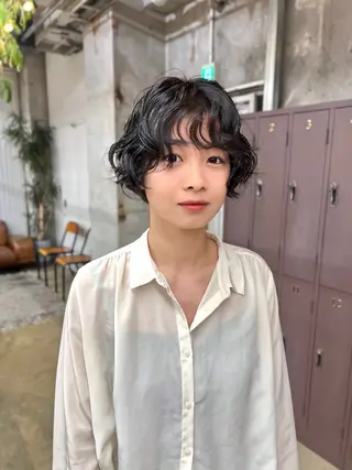 ショート 伊藤ほのか/パーマ /ダブルカラーのヘアスタイル