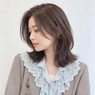 ミディアム カラー 銀座/モテ🤍垢抜け レイヤー/あさみのヘアスタイル