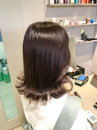セミロング カラー パーマ ヘアアレンジ メンズ キッズ ネイル マツエク・マツパ 上品＆韓国風 🥀海心🥀のヘアスタイル