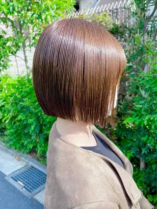 ミディアム カラー ボブ指名No.1 🌼chidaのヘアスタイル