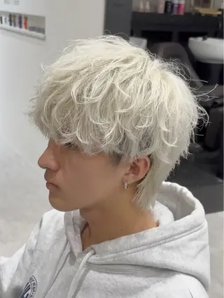 ミディアム カラー メンズ 丸田 恭平のヘアスタイル