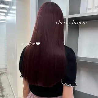 セミロング カラー 🍒暖色✖️レイヤー ／Haruna🍒のヘアスタイル