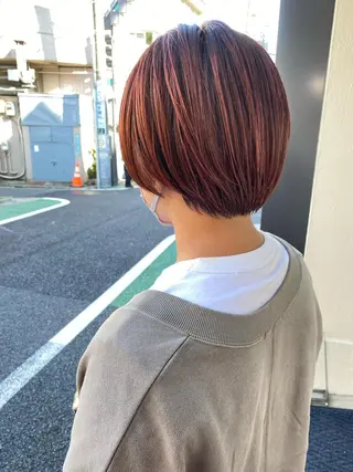 ショート カラー 森貴裕/ニュアンス パーマ/オリーブのヘアスタイル