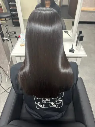 ロング かがみ/メンテナンス カット無料のヘアスタイル