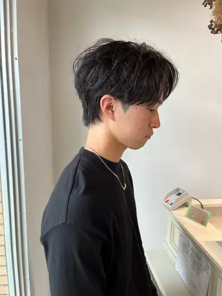 ショート ニュアンスパーマ/ レイヤー/茶屋町のヘアスタイル