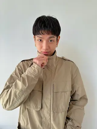 ショート メンズ ニュアンスパーマ/ 曲がる縮毛矯正/平木のヘアスタイル