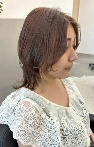 ミディアム カラー 山本 駿介のヘアスタイル