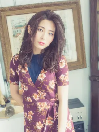 セミロング カラー 【公式】amble luxe池袋東口🩷のヘアスタイル