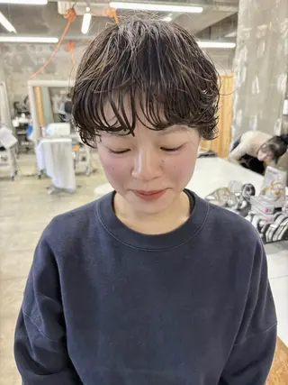 ショート パーマ トレンドパーマ/ ボブ🌰くりーわのヘアスタイル