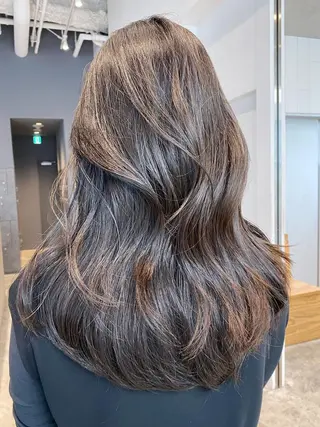 セミロング カラー パーマ ヘアアレンジ ITbyALBUM 中野店のヘアスタイル