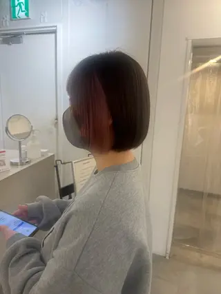 セミロング 新宿/顔周りカット +レイヤー=しずく♩のヘアスタイル
