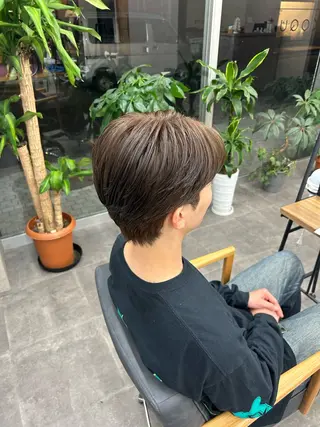 ミディアム カラー メンズ momo🎀毛流れ パーマ/🚹限定のヘアスタイル