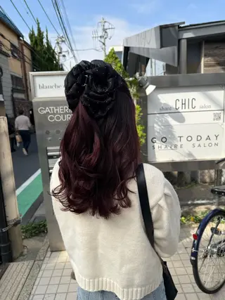 ロング カラー ヘアアレンジ 似合わせヘア🫶🏻 つきいてるみのヘアスタイル