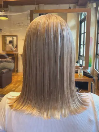 セミロング マンツーマン 美容師💚コウブチのヘアスタイル